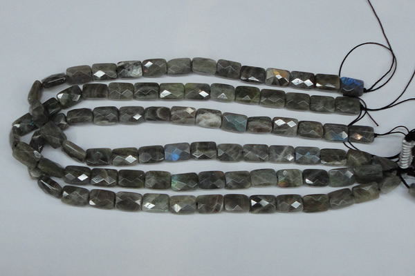 CLB195 15.5 inches 8*12mm faceted rectangle labradorite beads