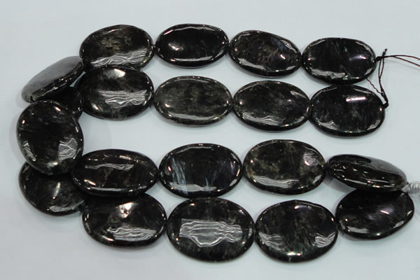 CLB314 15.5 inches 30*40mm oval black labradorite gemstone beads