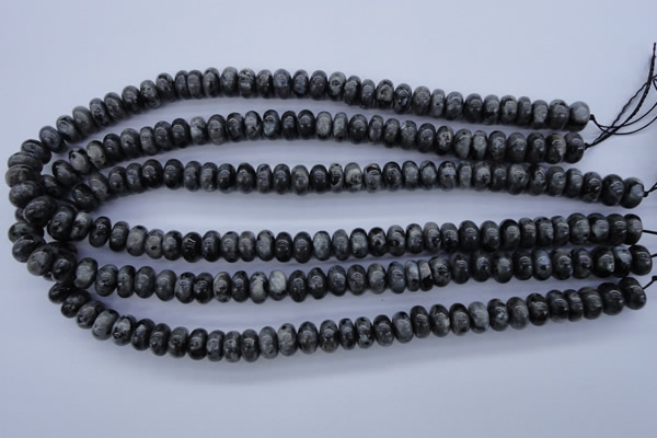 CLB328 15.5 inches 5*10mm rondelle black labradorite beads