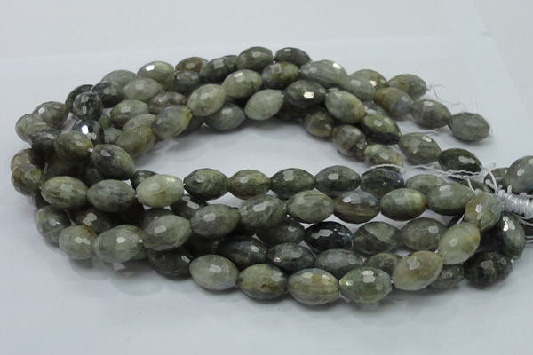 CLB37 15.5 inches 13*18mm faceted rice labradorite gemstone beads