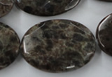 CLB417 15.5 inches 25*35mm faceted oval grey labradorite beads