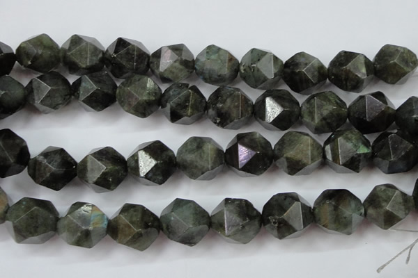 CLB457 15 inches 18mm faceted nuggets labradorite gemstone beads