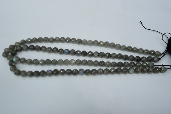 CLB511 15.5 inches 6mm faceted round labradorite gemstone beads
