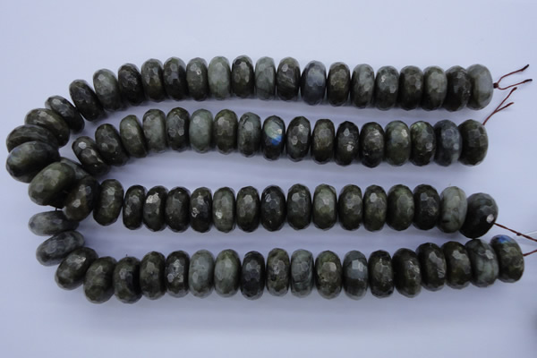 CLB58 15.5 inches 10*20mm faceted rondelle labradorite beads