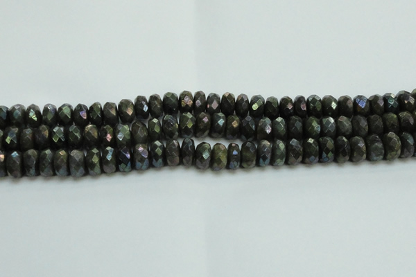 CLB625 15.5 inches 7*12mm faceted rondelle AB-color labradorite beads