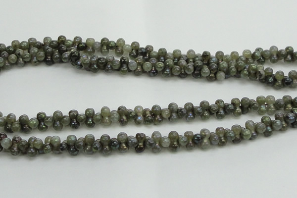 CLB630 15.5 inches 4*9mm bone AB-color labradorite beads