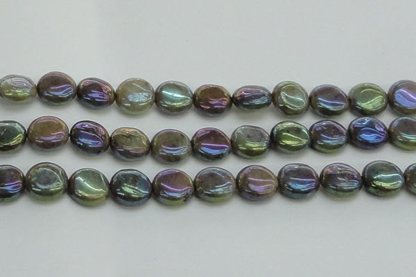 CLB637 15.5 inches 14mm flat round AB-color labradorite beads