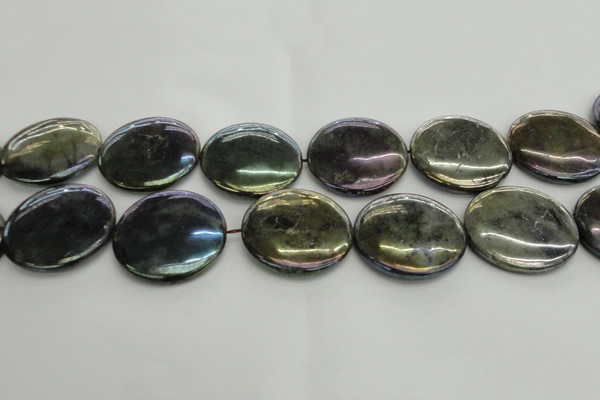 CLB644 15.5 inches 40mm flat round AB-color labradorite beads