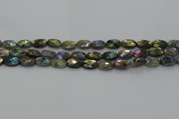 CLB658 15.5 inches 10*14mm faceted oval AB-color labradorite beads