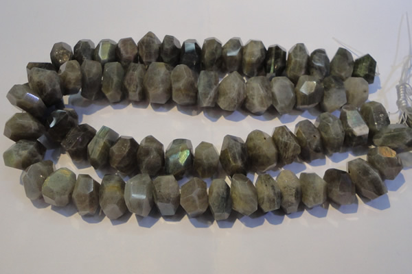 CLB701 15.5 inches 12*22mm - 14*24mm faceted nuggets labradorite beads