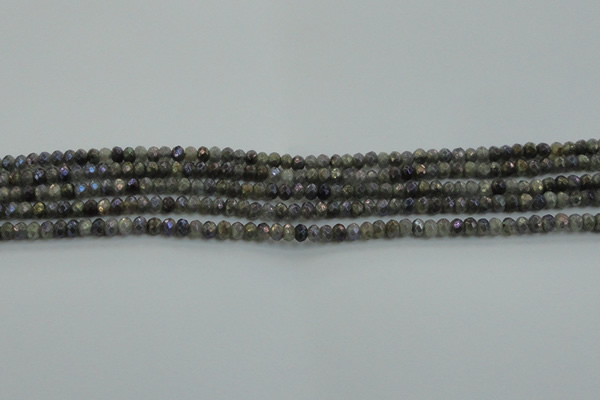 CLB755 15.5 inches 2.5*4mm faceted rondelle AB-color labradorite beads