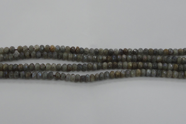 CLB756 15.5 inches 4*6mm faceted rondelle AB-color labradorite beads