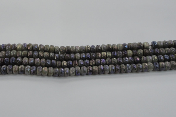 CLB757 15.5 inches 5*8mm faceted rondelle AB-color labradorite beads