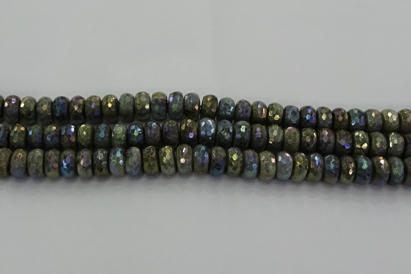 CLB759 15.5 inches 7*12mm faceted rondelle AB-color labradorite beads
