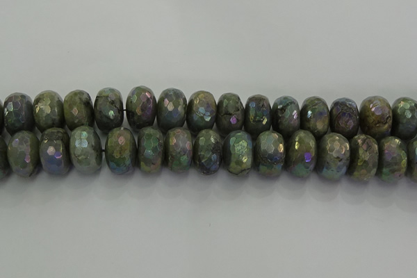 CLB763 15.5 inches 12*20mm faceted rondelle AB-color labradorite beads