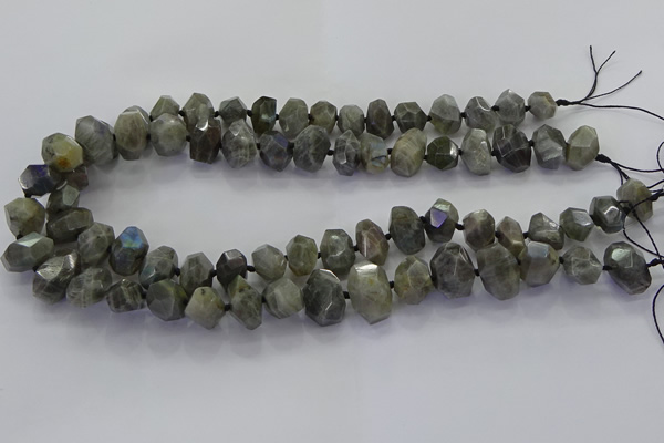 CLB765 15.5 inches 8*12mm - 12*16mm faceted nuggets labradorite beads