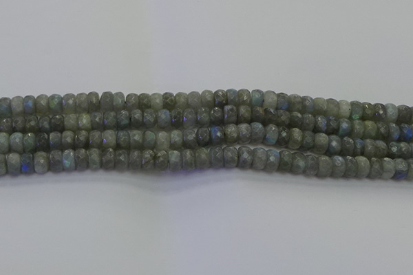 CLB773 15.5 inches 5*8mm faceted rondelle labradorite beads