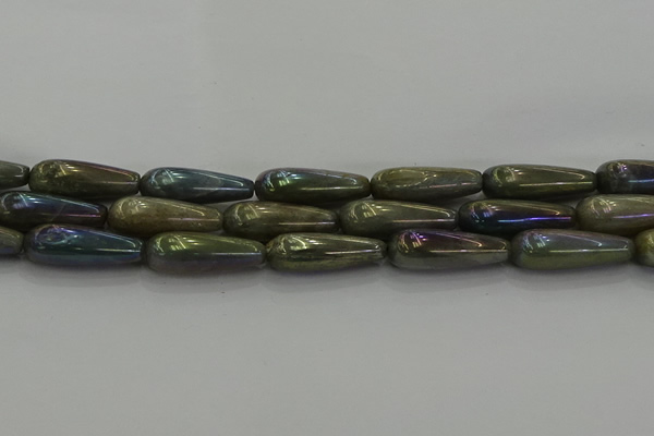 CLB782 15.5 inches 10*40mm teardrop AB-color labradorite beads