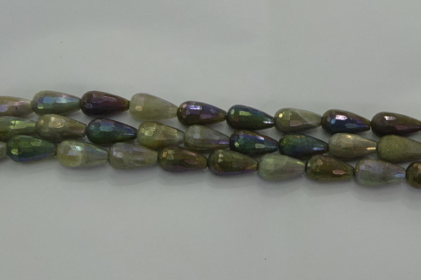 CLB784 15.5 inches 10*20mm faceted teardrop AB-color labradorite beads