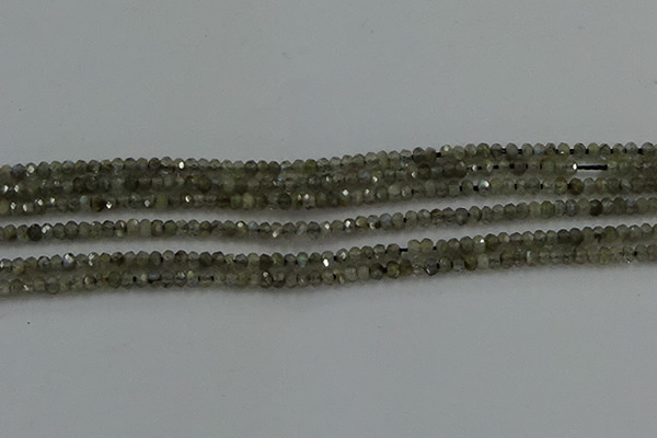 CLB794 15.5 inches 1.5*2.5mm faceted rondelle labradorite beads