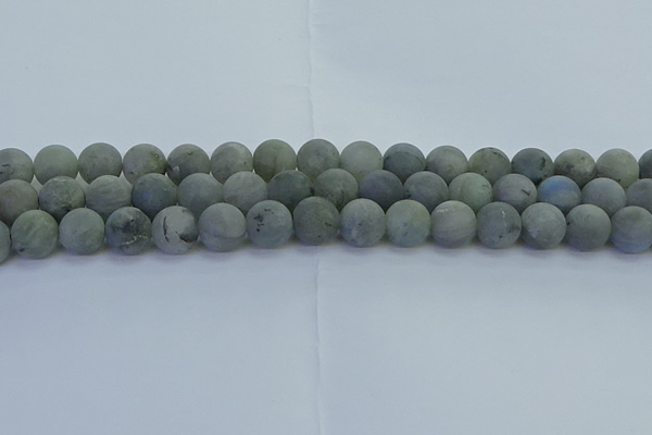 CLB875 15.5 inches 12mm round matte labradorite gemstone beads