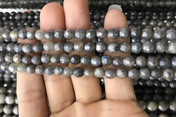 CLB881 15.5 inches 6mm faceted round AB-color labradorite beads