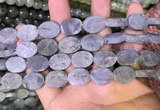 CLB888 15.5 inches 12*16mm oval matte labradorite beads wholesale