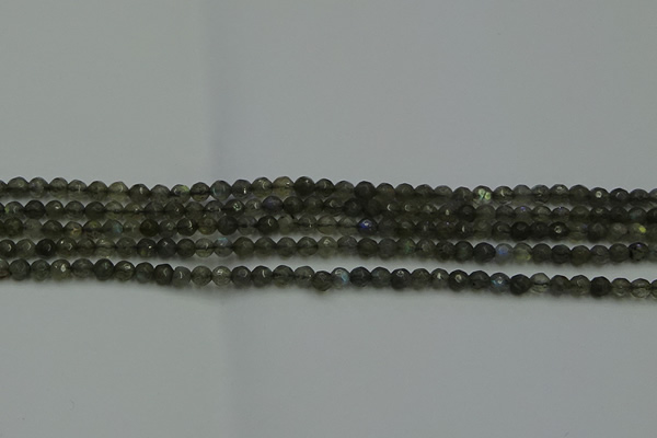 CLB900 15.5 inches 4mm faceted round labradorite gemstone beads