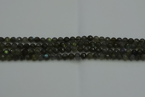 CLB901 15.5 inches 6mm faceted round labradorite gemstone beads