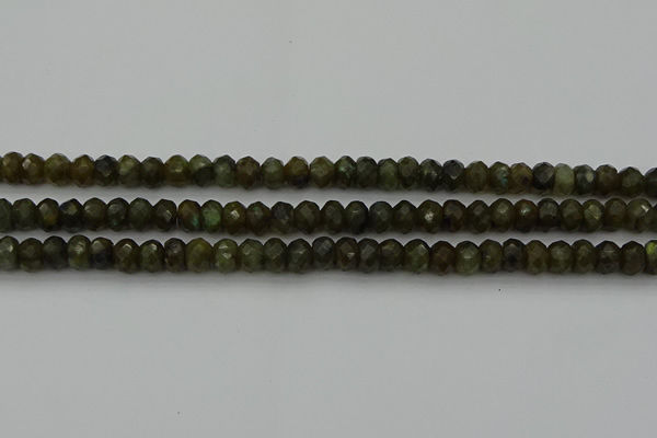 CLB957 15.5 inches 6*10mm faceted rondelle labradorite beads