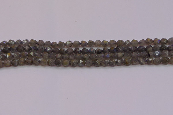 CLB971 15.5 inches 6mm faceted nuggets labradorite gemstone beads
