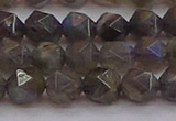 CLB974 15.5 inches 12mm faceted nuggets labradorite gemstone beads