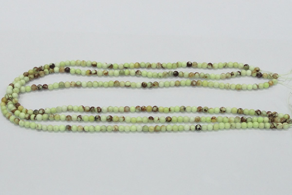 CLE30 15.5 inches 4mm round lemon turquoise beads wholesale