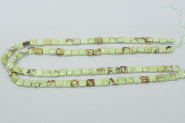 CLE38 15.5 inches 8*8mm square lemon turquoise beads wholesale