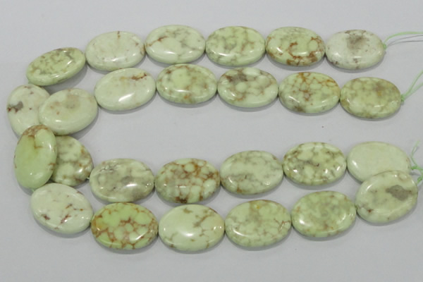 CLE47 15.5 inches 22*30mm oval lemon turquoise beads wholesale