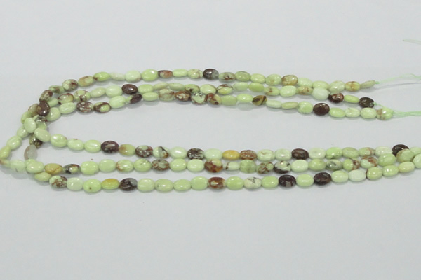 CLE52 15.5 inches 8*10mm oval lemon turquoise beads wholesale