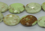 CLE56 15.5 inches 15*20mm faceted oval lemon turquoise beads
