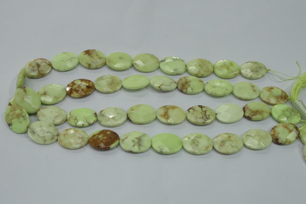 CLE56 15.5 inches 15*20mm faceted oval lemon turquoise beads