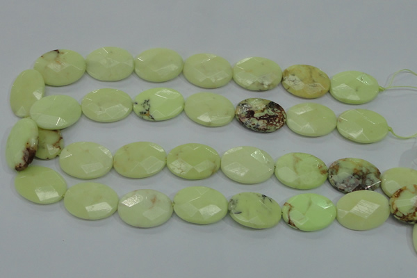 CLE57 15.5 inches 18*25mm faceted oval lemon turquoise beads