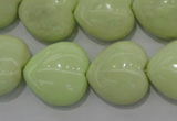 CLE81 15.5 inches 20*20mm heart lemon turquoise beads