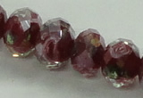 CLG02 12 inches 6*8mm faceted rondelle handmade lampwork beads