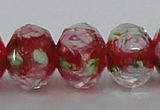 CLG12 13.5 inches 9*12mm faceted rondelle handmade lampwork beads