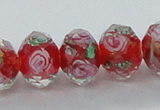 CLG25 15 inches 8*10mm faceted rondelle handmade lampwork beads