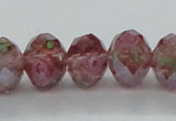 CLG29 15 inches 8*10mm faceted rondelle handmade lampwork beads