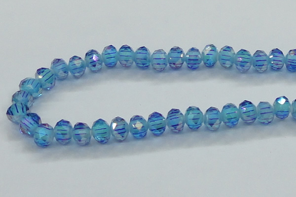 CLG41 14 inches 8*10mm faceted rondelle handmade lampwork beads
