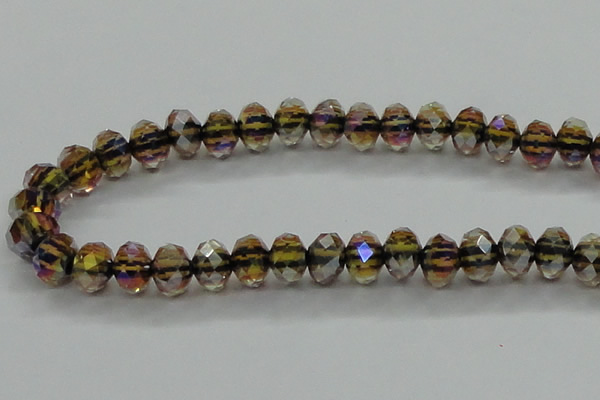 CLG43 14 inches 8*10mm faceted rondelle handmade lampwork beads