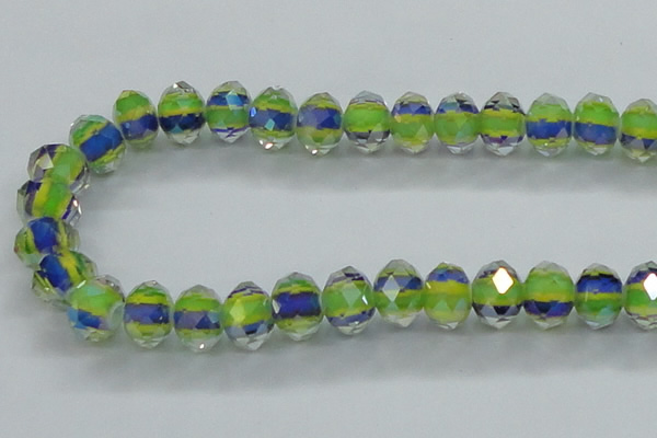 CLG50 13 inches 9*12mm faceted rondelle handmade lampwork beads