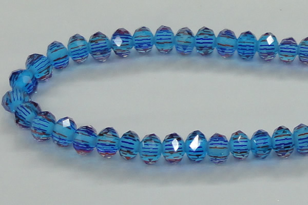 CLG51 13 inches 9*12mm faceted rondelle handmade lampwork beads