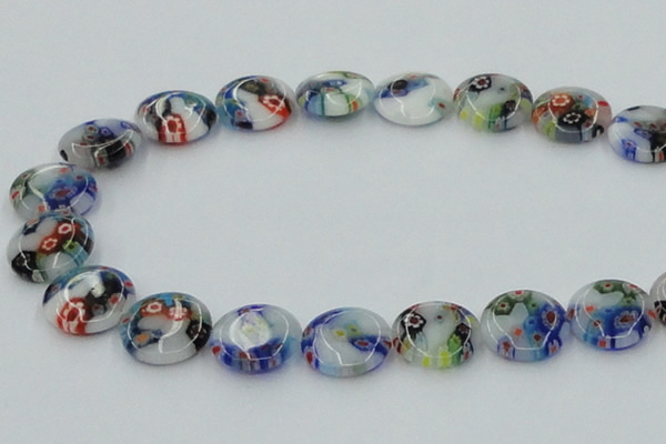 CLG518 16 inches 16mm flat round lampwork glass beads wholesale