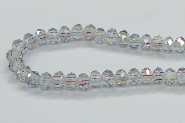 CLG52 13 inches 9*12mm faceted rondelle handmade lampwork beads